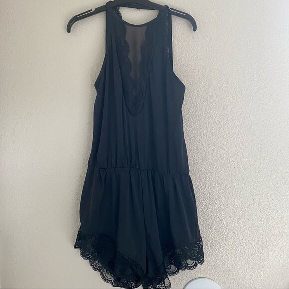 WEISSMAN Dance Costume burgundy Halter Strap Romper With Lace MJ10689 adult SA - Picture 2 of 12